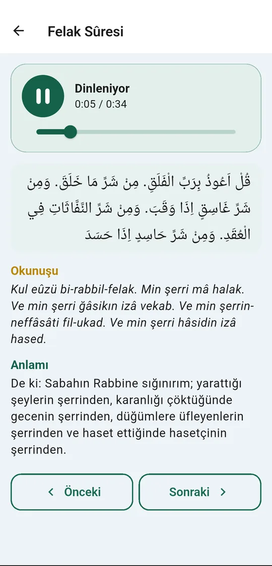 Vakitane uygulamasında sûreler ve kıraat